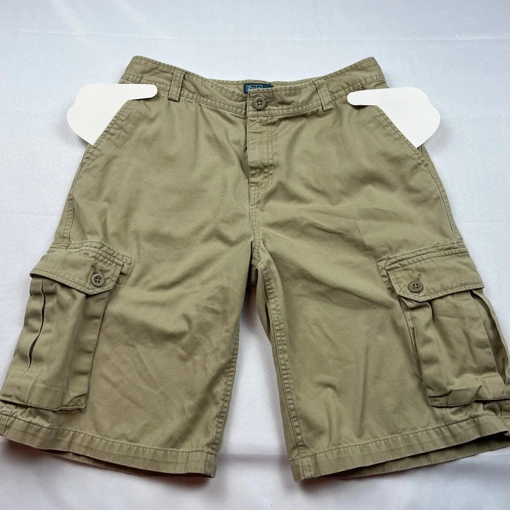 Polo Ralph Lauren Cargo Shorts Classic Chino Beige Cotton Mens Size 20‎